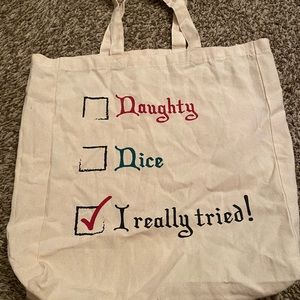 Tri Coastal Naughty/Nice/Tried Canvas Tote Bag